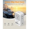 image:imageUS to India Plug Adapter 2Pack TESSAN India Power Adapter with 4 AC Outlets amp 5 USB Ports 3 USBC 28W Type D Travel Adaptor for USA to India Bangladesh Maldives Nepal PakistanType I  Australia China