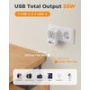image:imageUS to India Plug Adapter 2Pack TESSAN India Power Adapter with 4 AC Outlets amp 5 USB Ports 3 USBC 28W Type D Travel Adaptor for USA to India Bangladesh Maldives Nepal PakistanType EFGermany France