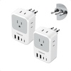 image:imageNew Zealand Power Adapter 2 Pack TESSAN PD 20W US to Australia Plug Adapter with 4 AC Outlets 4 USB Ports 2 USB C Type I Travel Adaptor for USA to Australian Argentina China Fiji AU NZ SamoaType L  Italy Chile