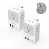 image:imageNew Zealand Power Adapter 2 Pack TESSAN PD 20W US to Australia Plug Adapter with 4 AC Outlets 4 USB Ports 2 USB C Type I Travel Adaptor for USA to Australian Argentina China Fiji AU NZ SamoaType D  India Maldives