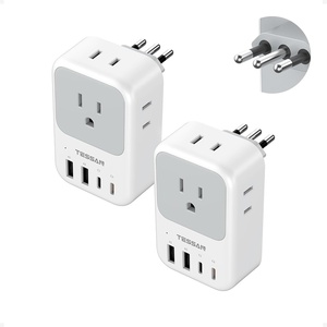 image:imageNew Zealand Power Adapter 2 Pack TESSAN PD 20W US to Australia Plug Adapter with 4 AC Outlets 4 USB Ports 2 USB C Type I Travel Adaptor for USA to Australian Argentina China Fiji AU NZ SamoaType L  Italy Chile