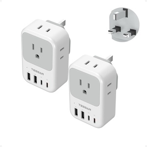 image:imageNew Zealand Power Adapter 2 Pack TESSAN PD 20W US to Australia Plug Adapter with 4 AC Outlets 4 USB Ports 2 USB C Type I Travel Adaptor for USA to Australian Argentina China Fiji AU NZ SamoaType G  UK Ireland