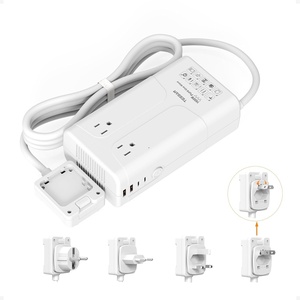 image:imageTESSAN 1600W Pure Sine Wave 220V to 110V Voltage Converter US to EuropeUniversal Travel Adapter with 2 AC and 4 USB Ports 2 USB C PD 35W EUUKAUFrance Plug Adapter Combo Step Down Transformer