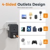 image:imageTESSAN USB C Charger Block 20W PD Fast Charging Adapter with Foldable Plug 1875W Power Outlet Extender4 AC and 4 USB for Cruise Home Office Dorm Room Essentials BlackBlack
