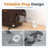 image:imageTESSAN USB C Charger Block 20W PD Fast Charging Adapter with Foldable Plug 1875W Power Outlet Extender4 AC and 4 USB for Cruise Home Office Dorm Room Essentials BlackWhite