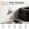 image:imageTESSAN USB C Charger Block 20W PD Fast Charging Adapter with Foldable Plug 1875W Power Outlet Extender4 AC and 4 USB for Cruise Home Office Dorm Room Essentials BlackGrey