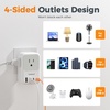 image:imageTESSAN USB C Charger Block 20W PD Fast Charging Adapter with Foldable Plug 1875W Power Outlet Extender4 AC and 4 USB for Cruise Home Office Dorm Room Essentials BlackGrey