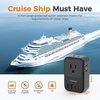image:imageTESSAN USB C Charger Block 20W PD Fast Charging Adapter with Foldable Plug 1875W Power Outlet Extender4 AC and 4 USB for Cruise Home Office Dorm Room Essentials BlackBlack