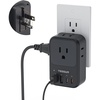 image:imageTESSAN USB C Charger Block 20W PD Fast Charging Adapter with Foldable Plug 1875W Power Outlet Extender4 AC and 4 USB for Cruise Home Office Dorm Room Essentials BlackBlack