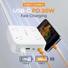image:imageTESSAN Dual Surge Protector Power Strip 10 Ft Extension Cord Flat Wall Plug with 4 USB 2 USB C 8 Outlets 2100J Surge Protection 20W Multiple Charging Station for Home Office College Dorm BlackWhite