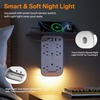 image:imageTESSAN Wall Outlet Extender with Shelf and Dimmable Night Light Multi Plug Electrical Outlet with 6 AC and 3 USB 1 USB C 2 USB A Charging Ports Surge Protector for Home Office Dorm Room