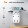 image:imageTESSAN Wall Outlet Extender with Shelf and Dimmable Night Light Multi Plug Electrical Outlet with 6 AC and 3 USB 1 USB C 2 USB A Charging Ports Surge Protector for Home Office Dorm Room