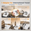 image:imageTESSAN 220V to 110V Voltage Converter US to Europe Universal Travel Adapter with 4 USB Ports 2 USBC 2 AC and EUUKJPFR Power Plug Adaptor International Step Down Transformer