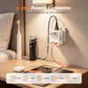 image:imageTESSAN 220V to 110V Voltage Converter US to Europe Universal Travel Adapter with 4 USB Ports 2 USBC 2 AC and EUUKJPFR Power Plug Adaptor International Step Down Transformer