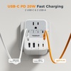 image:imageTESSAN 220V to 110V Voltage Converter US to Europe Universal Travel Adapter with 4 USB Ports 2 USBC 2 AC and EUUKJPFR Power Plug Adaptor International Step Down Transformer