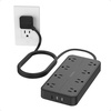 image:imageTESSAN Power Strip Surge Protector 15FT Flat Plug Extension Cord with 8 Outlets 3 USB Charger1 USB C 1080 Joules Protection Wall Mountable Charging Station for Home Office Dorm BlackBlack