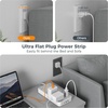 image:imageTESSAN Power Strip Surge Protector 15FT Flat Plug Extension Cord with 8 Outlets 3 USB Charger1 USB C 1080 Joules Protection Wall Mountable Charging Station for Home Office Dorm BlackGray