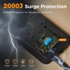 image:imageTESSAN Power Strip Surge Protector 15FT Flat Plug Extension Cord with 8 Outlets 3 USB Charger1 USB C 1080 Joules Protection Wall Mountable Charging Station for Home Office Dorm BlackBlack