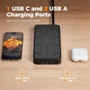 image:imageTESSAN Power Strip Surge Protector 15FT Flat Plug Extension Cord with 8 Outlets 3 USB Charger1 USB C 1080 Joules Protection Wall Mountable Charging Station for Home Office Dorm BlackBlack