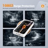 image:imageTESSAN Power Strip Surge Protector 15FT Flat Plug Extension Cord with 8 Outlets 3 USB Charger1 USB C 1080 Joules Protection Wall Mountable Charging Station for Home Office Dorm BlackWhite