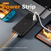image:imageTESSAN Power Strip Surge Protector 15FT Flat Plug Extension Cord with 8 Outlets 3 USB Charger1 USB C 1080 Joules Protection Wall Mountable Charging Station for Home Office Dorm BlackBlack