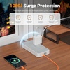 image:imageTESSAN Power Strip Surge Protector 15FT Flat Plug Extension Cord with 8 Outlets 3 USB Charger1 USB C 1080 Joules Protection Wall Mountable Charging Station for Home Office Dorm BlackGray