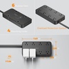 image:imageTESSAN Power Strip Surge Protector 15FT Flat Plug Extension Cord with 8 Outlets 3 USB Charger1 USB C 1080 Joules Protection Wall Mountable Charging Station for Home Office Dorm BlackBlack