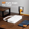 image:imageTESSAN Power Strip Surge Protector 15FT Flat Plug Extension Cord with 8 Outlets 3 USB Charger1 USB C 1080 Joules Protection Wall Mountable Charging Station for Home Office Dorm BlackWhite