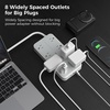 image:imageTESSAN Power Strip Surge Protector 15FT Flat Plug Extension Cord with 8 Outlets 3 USB Charger1 USB C 1080 Joules Protection Wall Mountable Charging Station for Home Office Dorm BlackGray