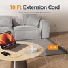 image:imageTESSAN Surge Protector Extension Cord 5Ft Flat Plug Power Strip with 4 Outlets 4 USB Ports1 USB C 20W USB C Cable USB Charger 1050 Joules Protection Suitable for Home Office Dorm BlackGray