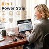 image:imageTESSAN Surge Protector Extension Cord 5Ft Flat Plug Power Strip with 4 Outlets 4 USB Ports1 USB C 20W USB C Cable USB Charger 1050 Joules Protection Suitable for Home Office Dorm BlackGray