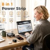 image:imageTESSAN Surge Protector Extension Cord 5Ft Flat Plug Power Strip with 4 Outlets 4 USB Ports1 USB C 20W USB C Cable USB Charger 1050 Joules Protection Suitable for Home Office Dorm BlackBlack