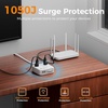 image:imageTESSAN Surge Protector Extension Cord 5Ft Flat Plug Power Strip with 4 Outlets 4 USB Ports1 USB C 20W USB C Cable USB Charger 1050 Joules Protection Suitable for Home Office Dorm BlackGray