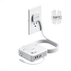 image:imageTESSAN Surge Protector Extension Cord 5Ft Flat Plug Power Strip with 4 Outlets 4 USB Ports1 USB C 20W USB C Cable USB Charger 1050 Joules Protection Suitable for Home Office Dorm BlackGray